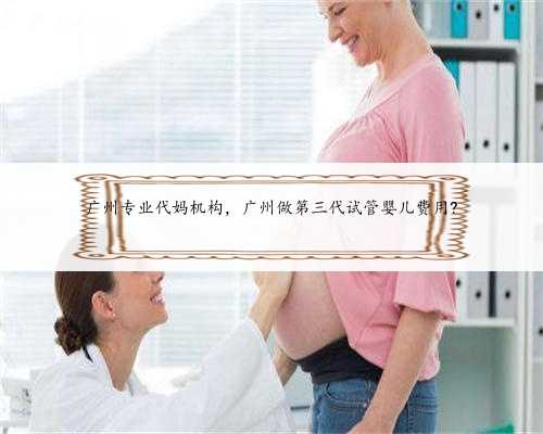 广州专业代妈机构，广州做第三代试管婴儿费用?