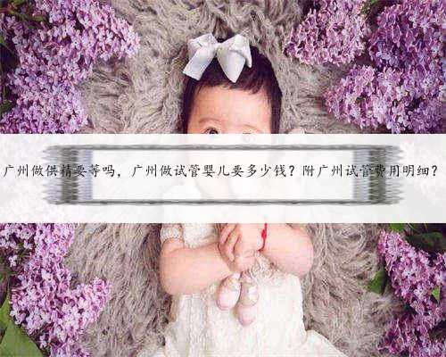 广州做供精要等吗，广州做试管婴儿要多少钱？附广州试管费用明细？
